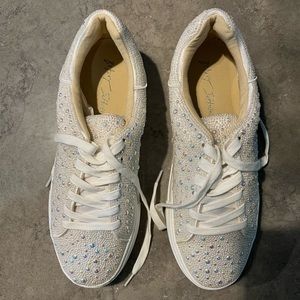 Ivory studded tennis shoes